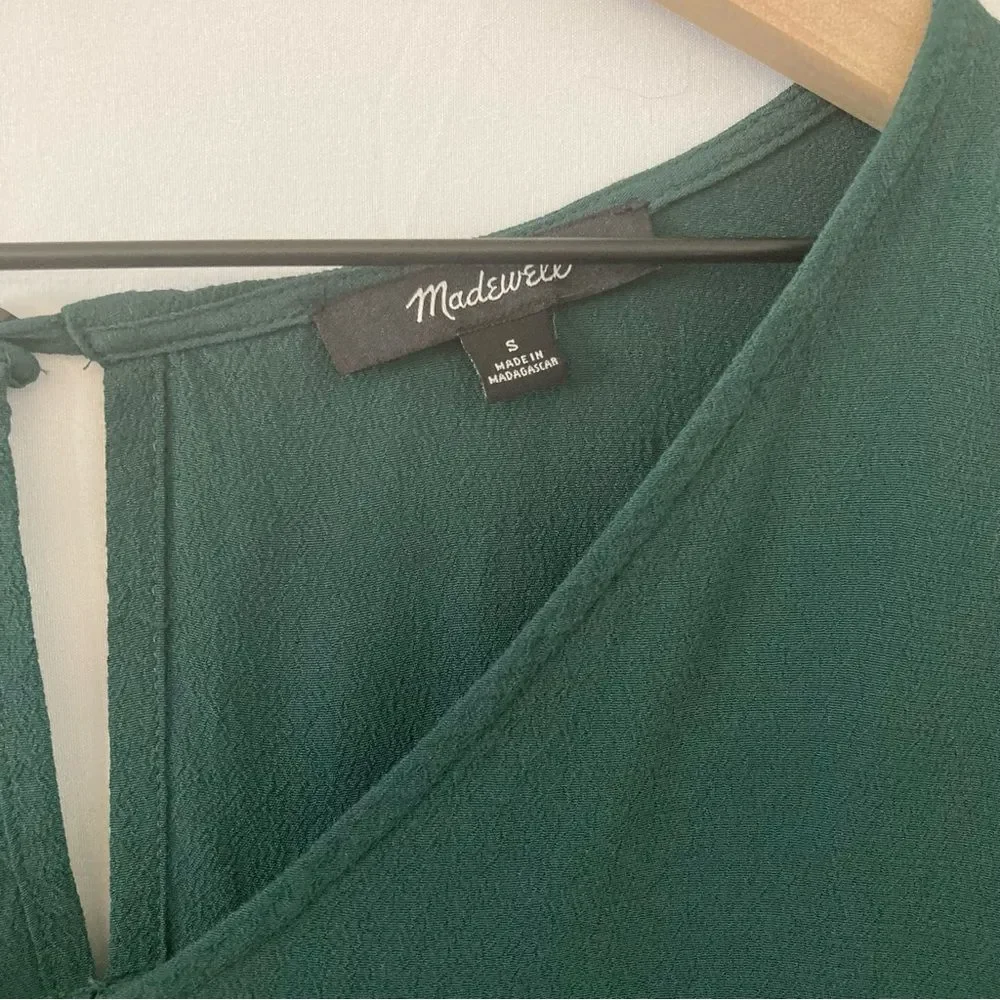 Madewell Emerald Green Flowy Top Small